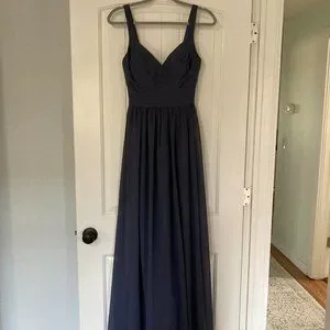 Azazie | Dresses | Azazie Chanel Dress Stormy Blue Size | Poshmark